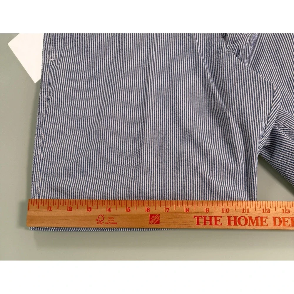 Banana Republic Aiden Club Short Men's 38 Blue & White Gingham Chino‎ DadCore